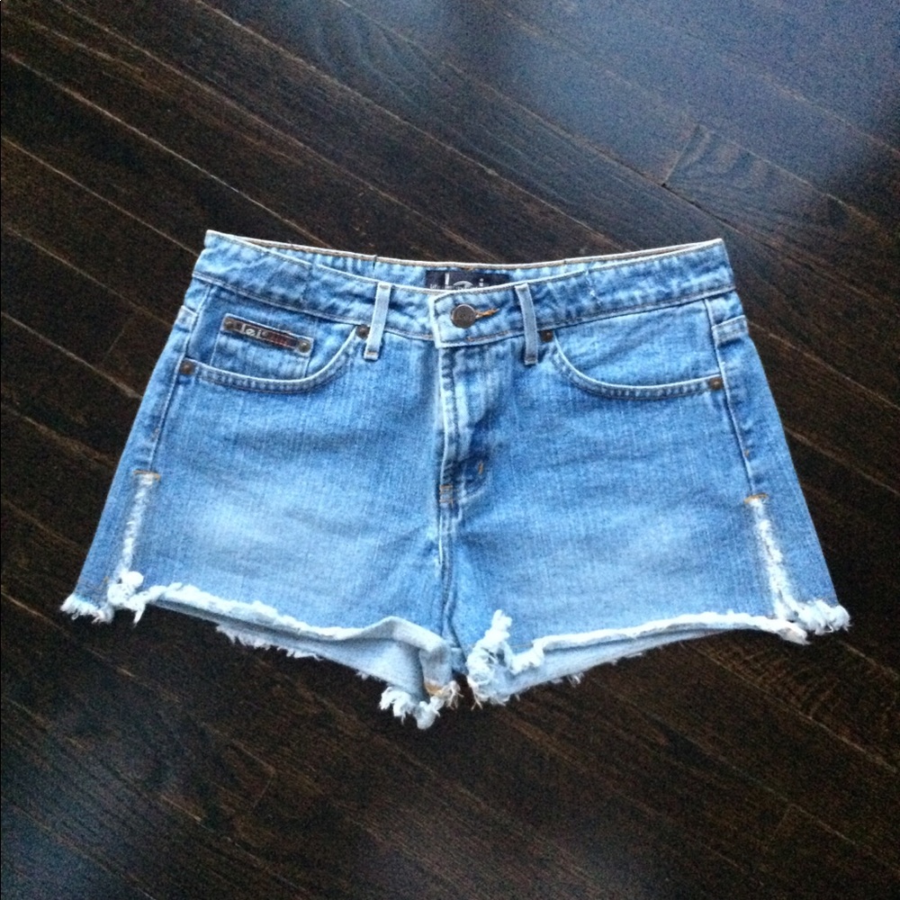 Vintage L.E.I. Distressed Denim Jean Shorts